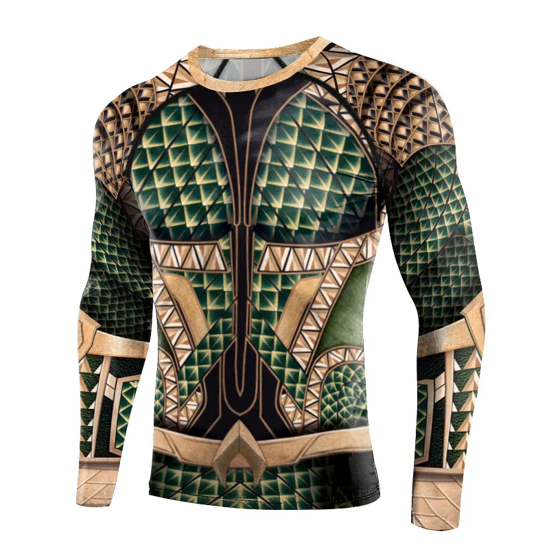 Аквамэн Тенниска Футболка Рубашка с надписью Нептун 3D печатных Одежда