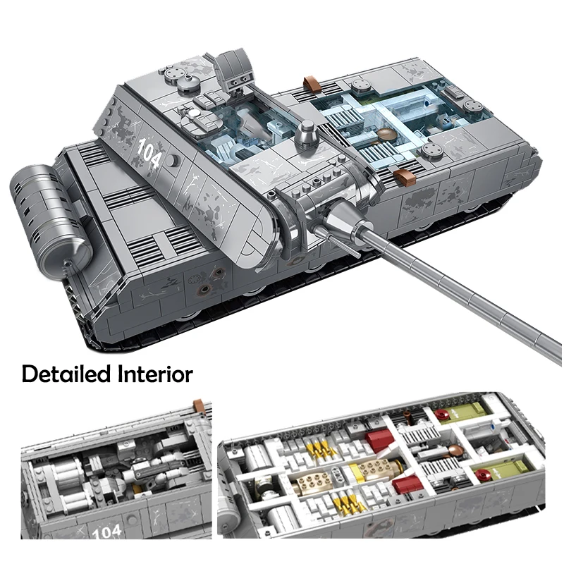 Gulo gulo 2127 шт. WW2 Panzer VIII Maus тяжелый танк строительные блоки военные танки набор