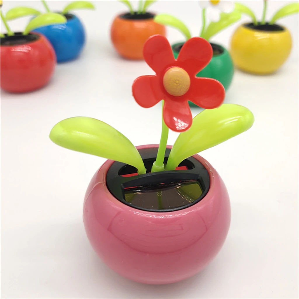 Танцующая игрушка на солнечной энергии подсолнечник Цветочный поплавок горшок