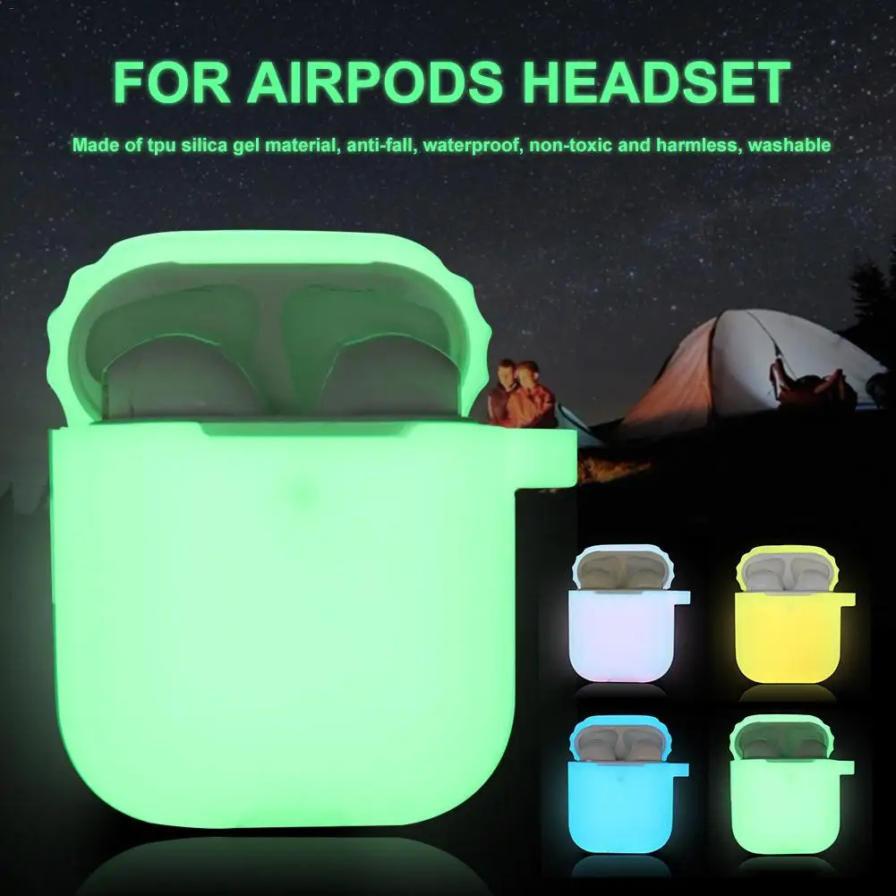 Новый высококачественный светящийся анти-капля ящик для хранения Airpods 1 2