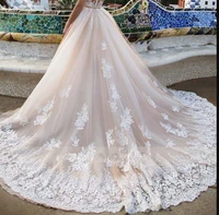 appliques lace removable traindetachable lace skirt white skirt tulle train wedding accessories detachable dress train