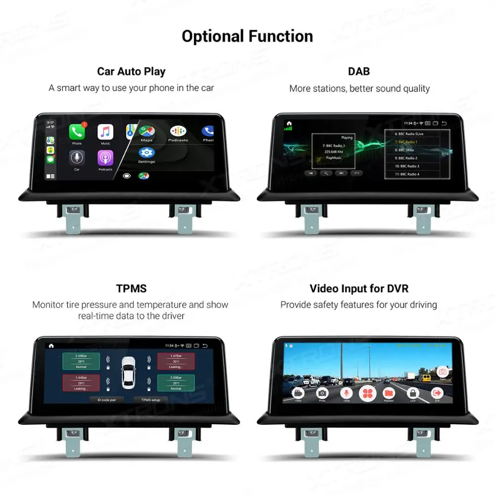 XTRONS 10 25 ''IPS Qualcomm Android 0 автомобильное радио CD плеер GPS Bluetooth 5 для BMW 1 серии E81 E82 E87