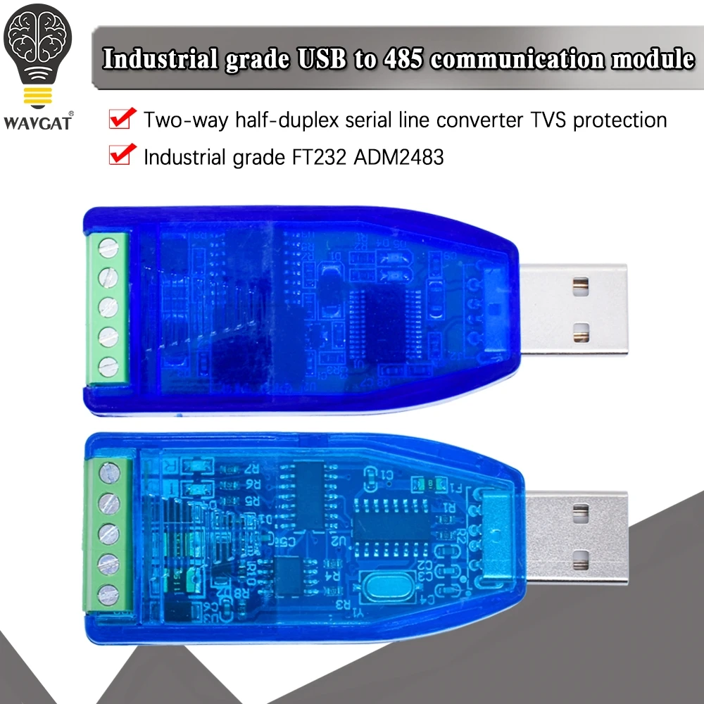 Промышленный преобразователь USB в RS485 422 CH340G FT232RL, преобразователь с защитой от обновления, совместим со стандартным модулем платы разъема