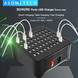 250w 304050 ports usb charger for android iphone adapter hub charging station dock socket multifunctional tablet phone charger free global shipping