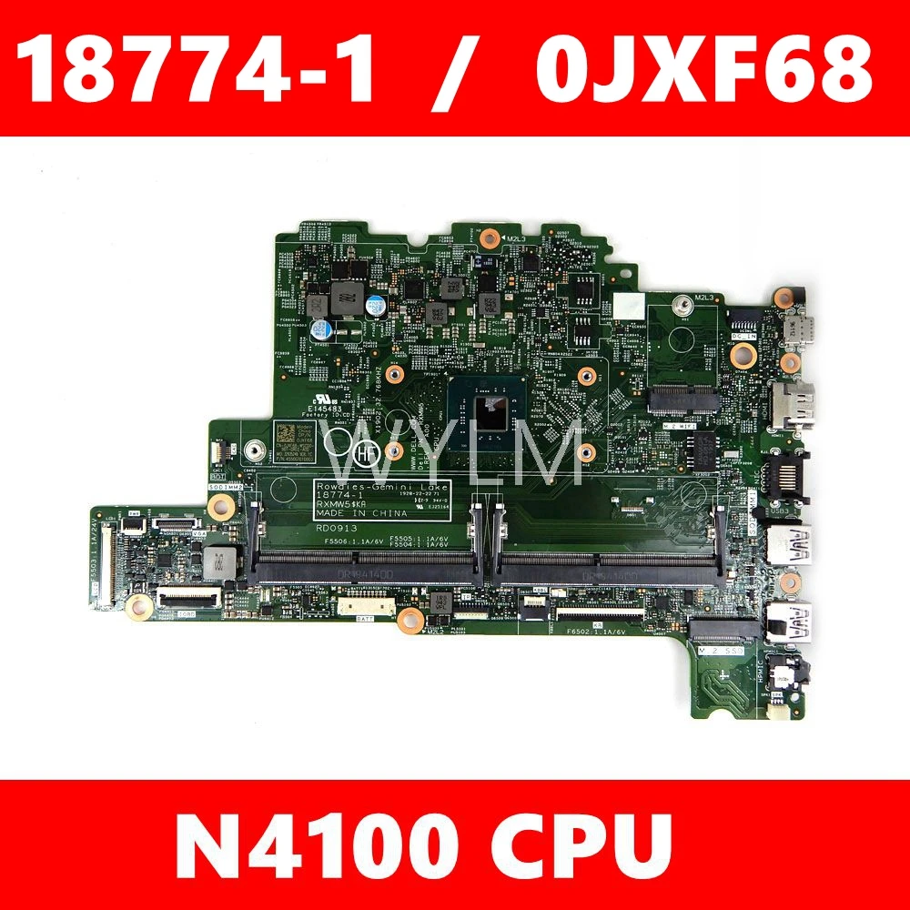 

Материнская плата CN 0JXF68 18774-1 N4100CPU для DELL 18774-1 0JXF68 JXF68Laptop материнская плата 100% протестирована