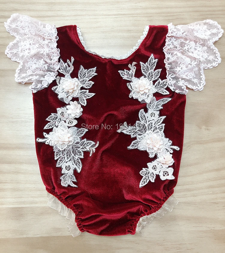 0-12M Fashion Newborn Lace Romper Baby Clothes Newborn Photography Props Baby Girls Jumpsuit Infant New Born Clothing LS0012