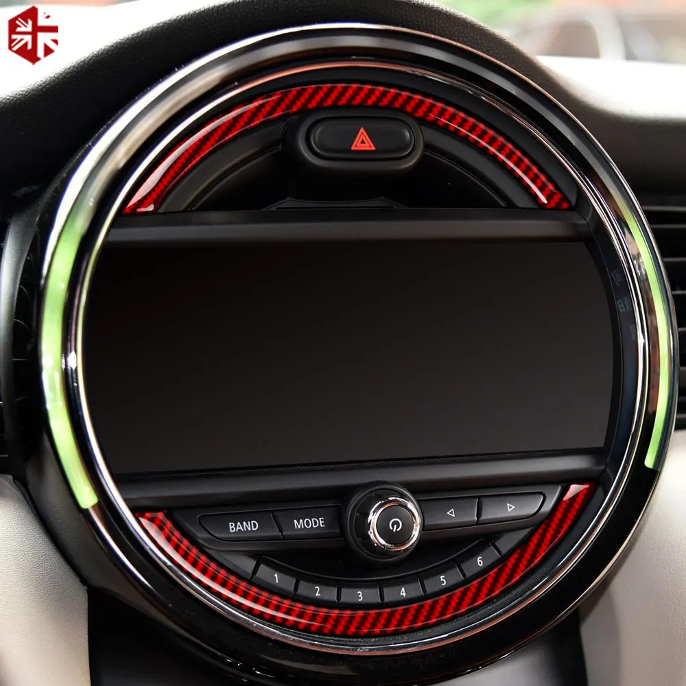 

Real Carbon Fiber Console Navigation Screen Warning Light Frame Trim for Mini Cooper F55 F56
