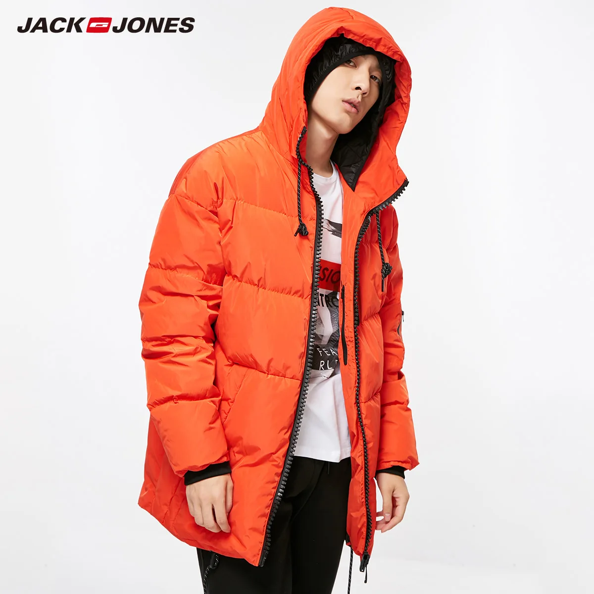 JackJones мужская зимняя куртка на молнии с капюшоном | 218312531|