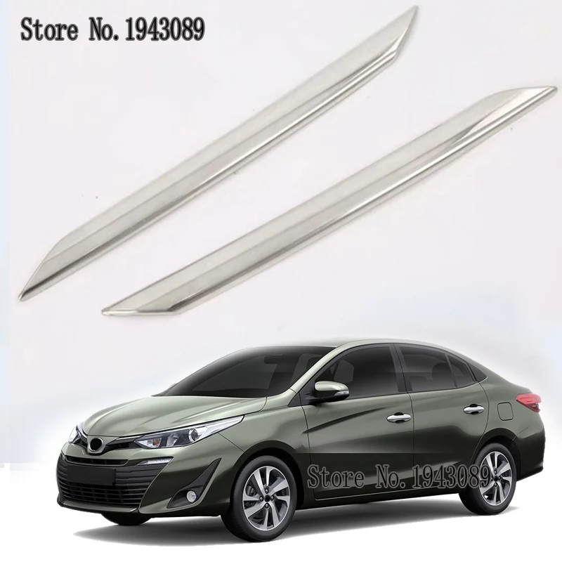 Аксессуары подходят для Toyota VIOS 2019 Хромированная передняя капот решетка капота
