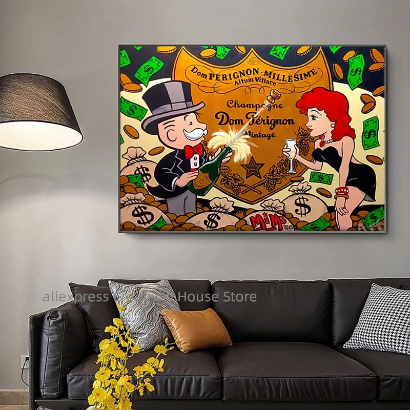 Плакат Alec монополис дом Периньон искусство HD холст печать Настенный декор