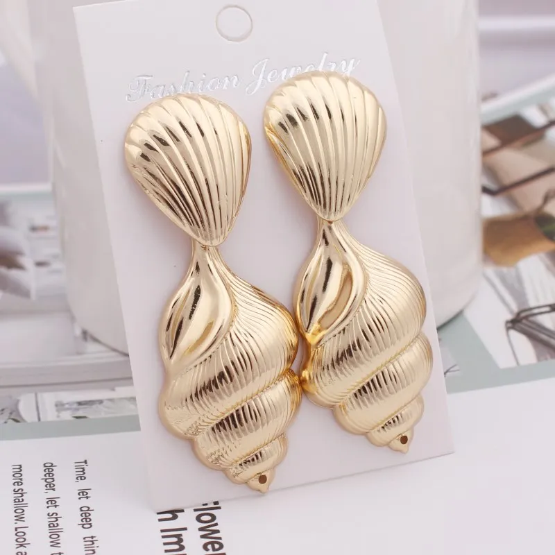 Преувеличенные серьги в виде раковины геометрические необычные морской звезды