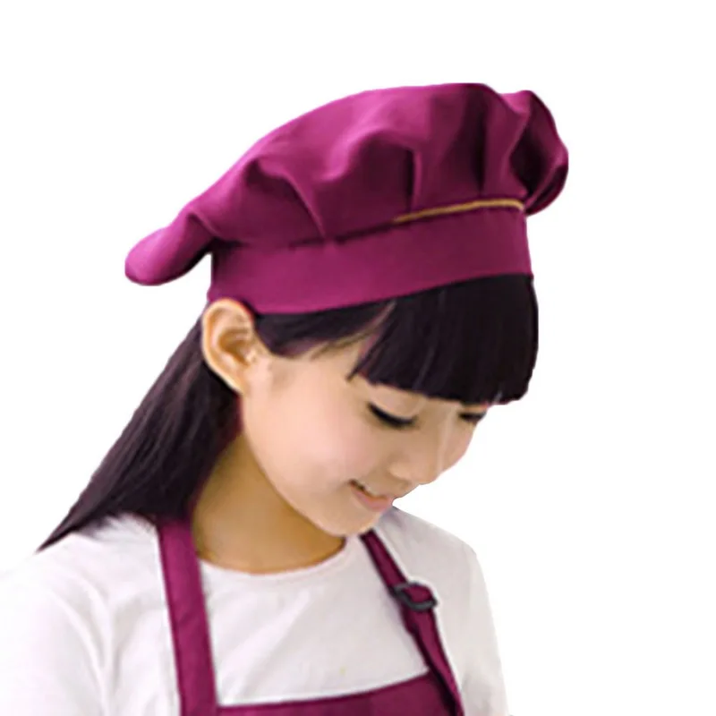 

Fashion Children's Solid Color High-quality Free Size Painting Art Baking Chef Hat Children's Beret Handmade Art Special Hat