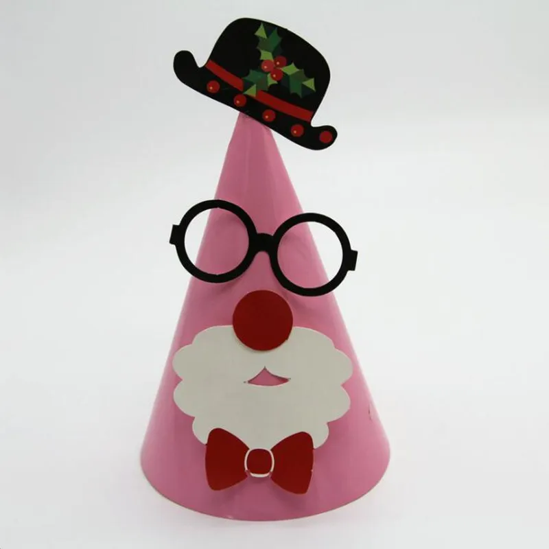 

Creative Children DIY Handmade Xmas Paper Hat Snowman Deer Party Hats Caps Christmas Dress Party Favors Gift