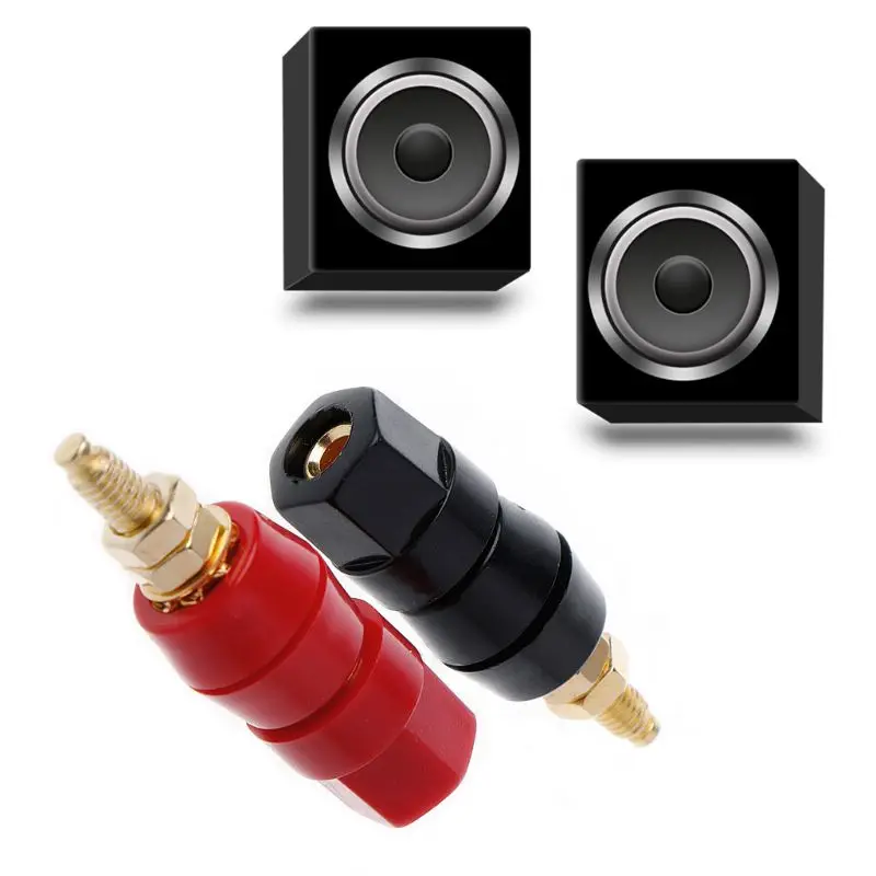 

Audio Speaker Terminal 4mm Banana Plug Red and Black Connector Amplifier Binding Post Speaker Jack Electrical Equipment