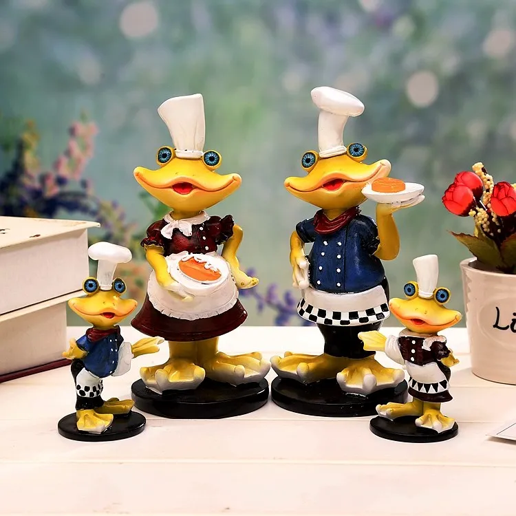 Creative Resin Frog Chef Figurines Ornaments Cute Crafts TV Cabinet Decor Home Decoration Accessories Birthday Gifts | Дом и сад