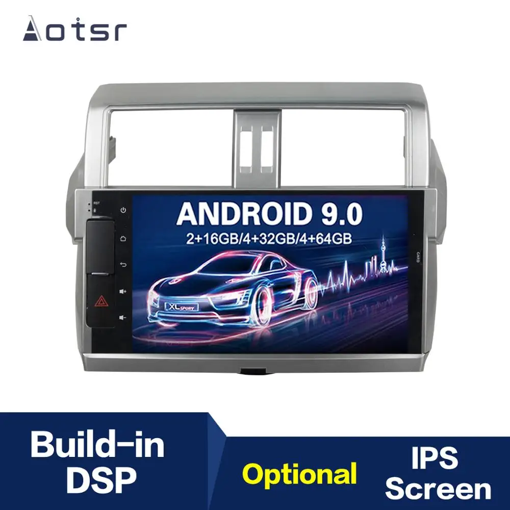 Android 9 4 + 64G DSP IPS Автомобильный плеер GPS навигация для TOYOTA PRADO 2014 2015 головное