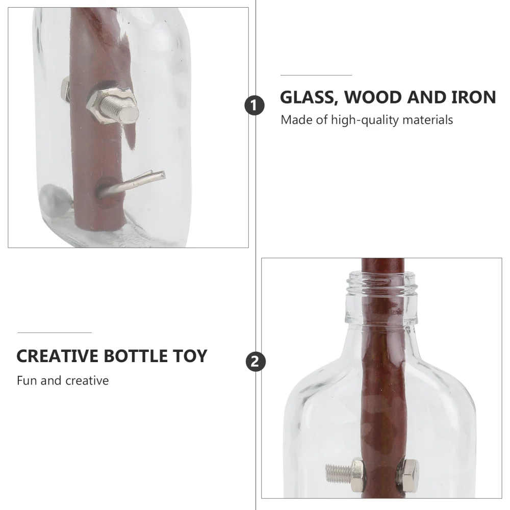 

1PC Creative Bottle Intelligence Development Kid Adult Toy(White Brown)