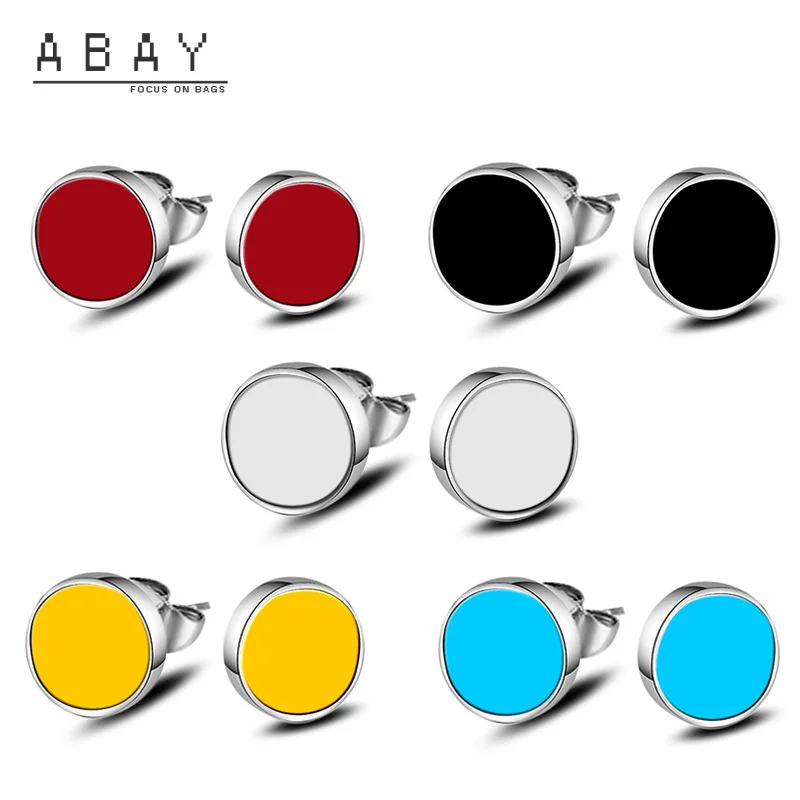 

S925 Silver Color Earring Men Women New Fashion Black Crystal Dropping Glue Temperament Simple Advanced Earrings Wholesale
