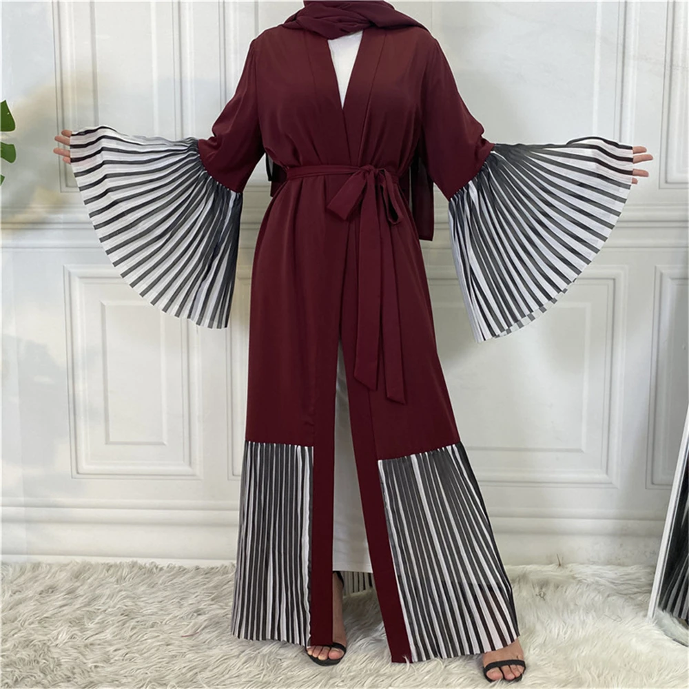 Рамадан ИД Мубарак открытый Дубай абайя кимоно пакистанское Турция ислам арабское мусульманское платье для женщин длинное женское платье
