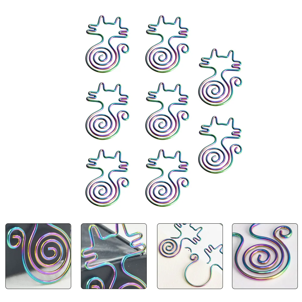 

8Pcs Cat Shaped Clips Cat Design Clips Paper Clips (Assorted Color)