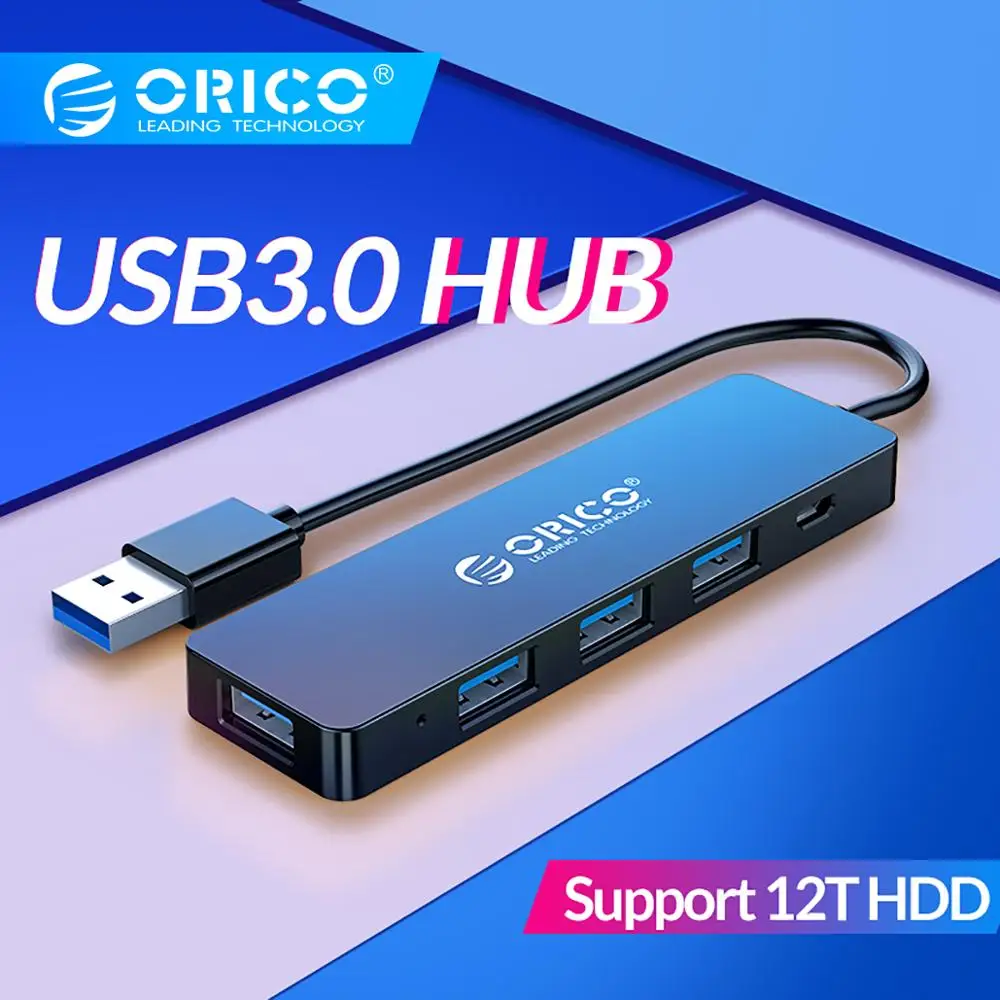 ORICO USB3.0 концентратор с интерфейсом питания мульти 4 порта USB разветвитель OTG