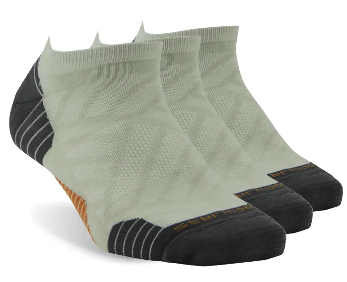 3 pair white black Спортивные носки для бега, ZEALWOOD унисекс, мериносовая шерсть, антиблистерные носки для походов, 1/3 пар - Цвет: 3 pair white black