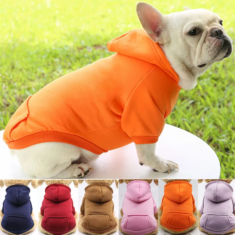 

Solid Dog Hoodies Pet Clothes for Small Dogs Puppy Coat Jackets Sweatshirt for Chihuahua Doggie Surgical Recovery Jumpsuit Pet