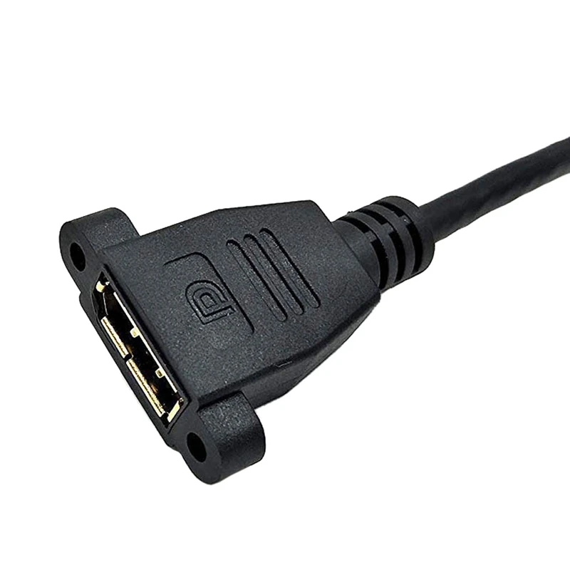 DP кабель 12 дюймов/30 см правый угол 90 градусов Displayport (DP) Male DisplayPort Female с панелью