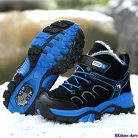warm sneakers boys shoes kids walking boots winter leather fur sport shoes brand children casual shoes snow shoes waterproof