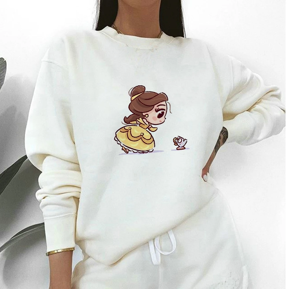 

Disney Exquisite Animation Sweatshirt Woman Streetwear Loose Hoodies Printed Q Versi Belle Tolerance And Consideration Pullovers