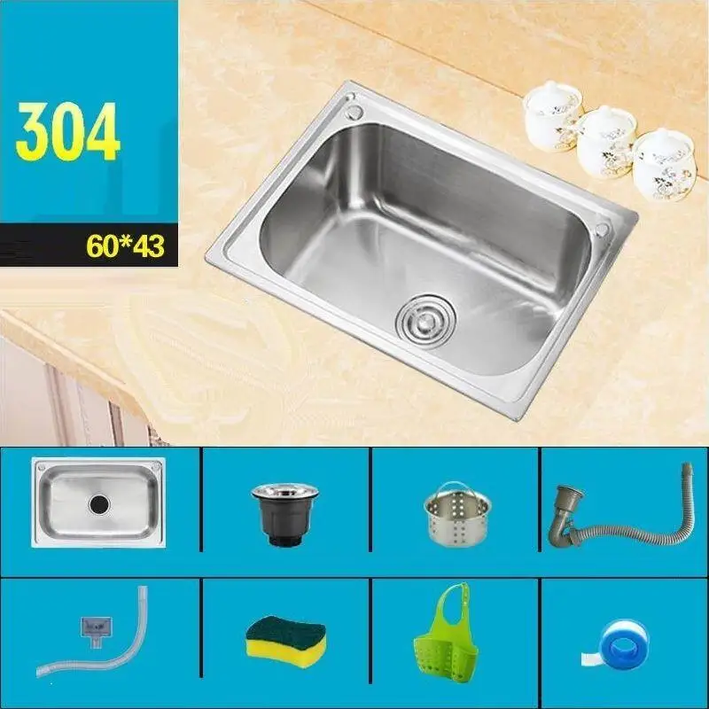 Tarjas Para Cocina Lavello портативная кухонная раковина из нержавеющей стали Lavabo Cuba Pia Cozinha Fregadero для мытья овощей - Цвет: Version D