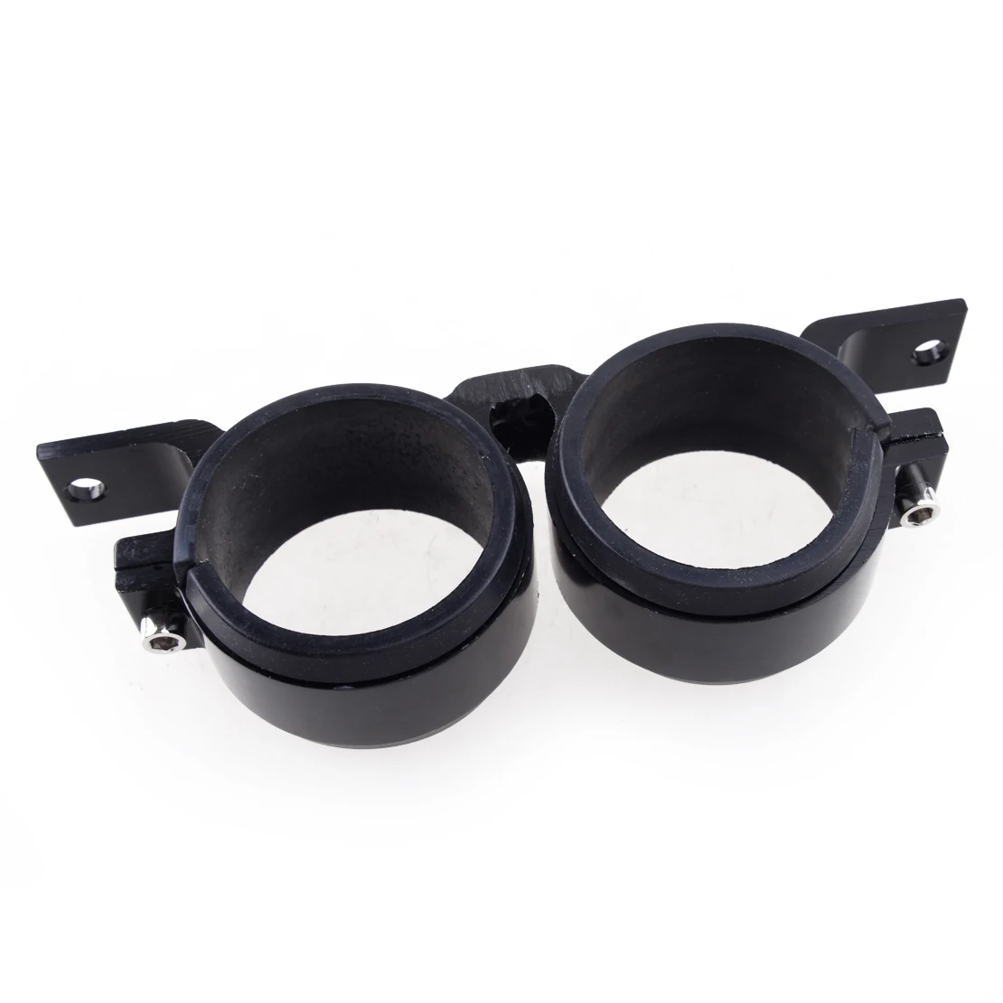 

Черный Алюминиевый автомобильный двойной Кронштейн топливного фильтра для насоса крепежный зажим колыбель с резиновым скользящим покрыти...