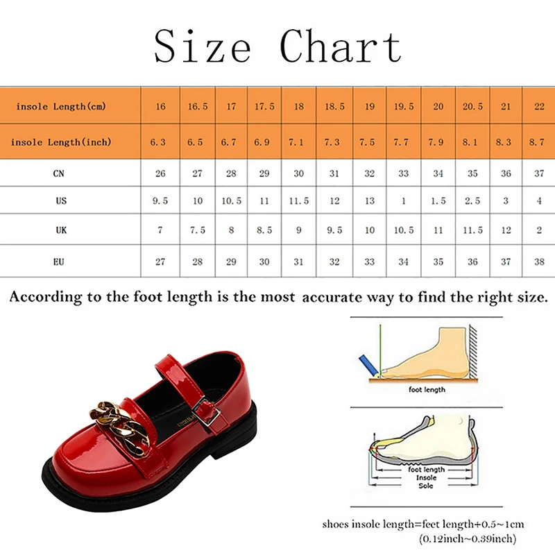 

2021 Autumn Summer Flats Baby Girls Shoes Cute Chain Leather Princess Shoes Fashion Solid Color Kids Child Dancing Toddler Shoes