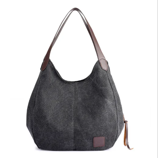 

Canvas bag fashionable literature and art is contracted one shoulder handbag is much lie between layer recreational big bag
