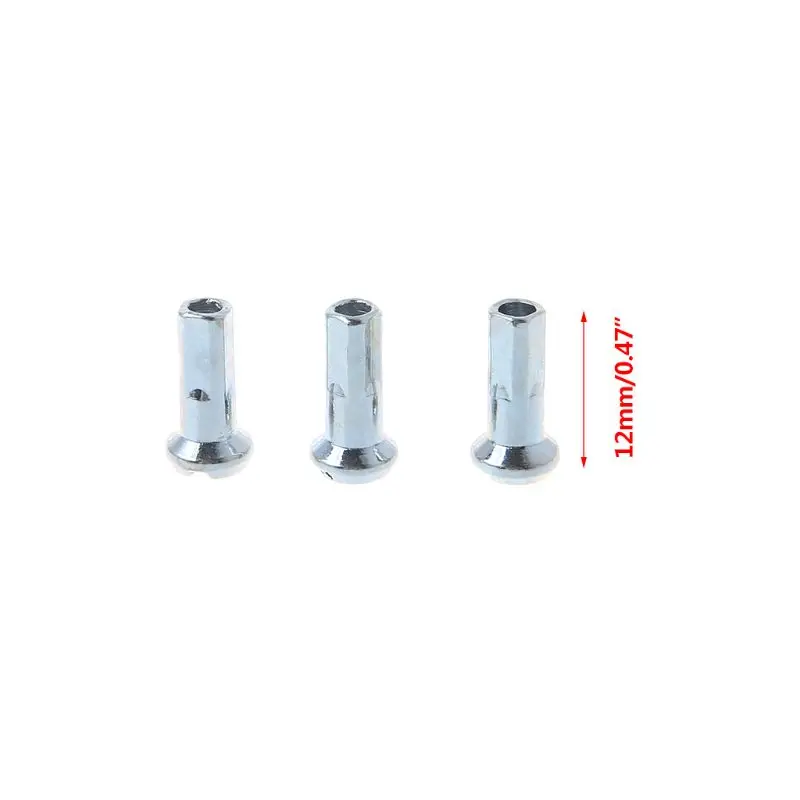 

50 Pcs/Set Bicycle Spoke Cap 14G 12mm Steel Metal Cover MTB Bike Parts Fixed Gear Folding Bikes Universal Practical Protective