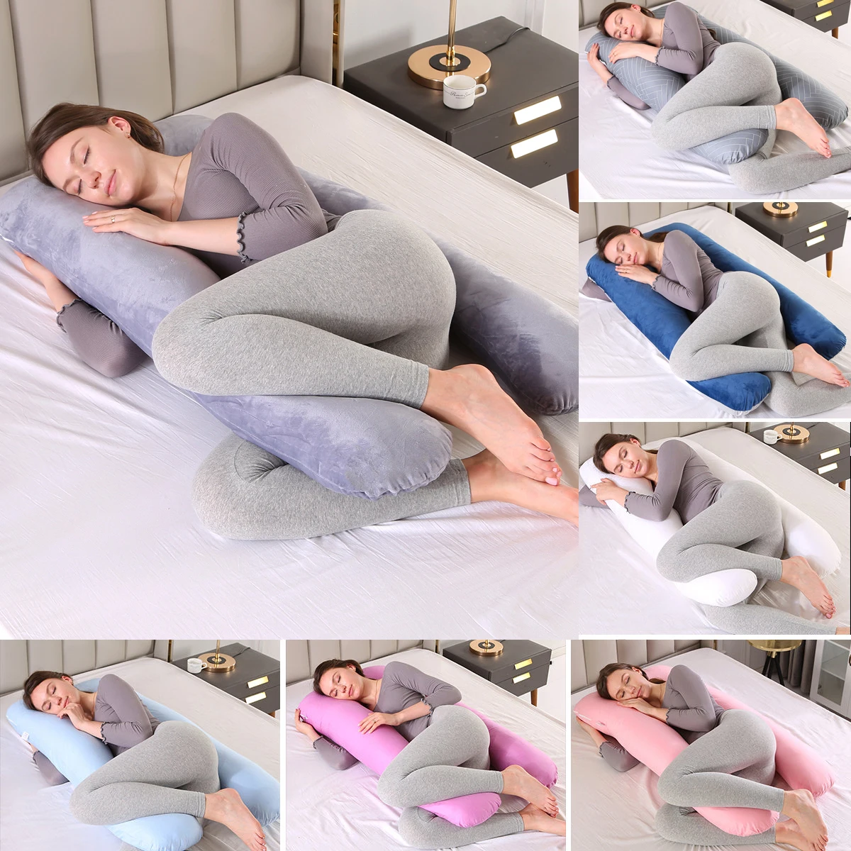 U-shaped Pregnancy Pillows Comfortable Maternity Belt Body Pregnancy Pillow Women Pregnant Side Sleepers Cushion for Bed
