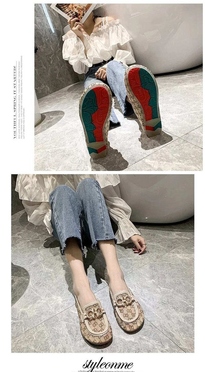 

NC Single Shoe Organza Breathable Flat Bottom Doudou Shoes Women's Casual Shoes with Water Drill Zapatos De Mujer Mesh