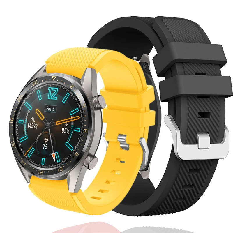 Ремешок силиконовый для Huawei Watch GT 2 46 мм браслет Honor watch Magic Huami Amazfit Stratos Pace 2S 3 22 |