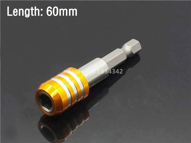 Yellow 60mm 1 шт. 12 Размер удлинитель 1/4 шестигранный винтовой патрон-адаптер Магнитная отвертка ударный шуруповерт сверло инструмент быстросъемные инструменты - Цвет: Yellow 60mm