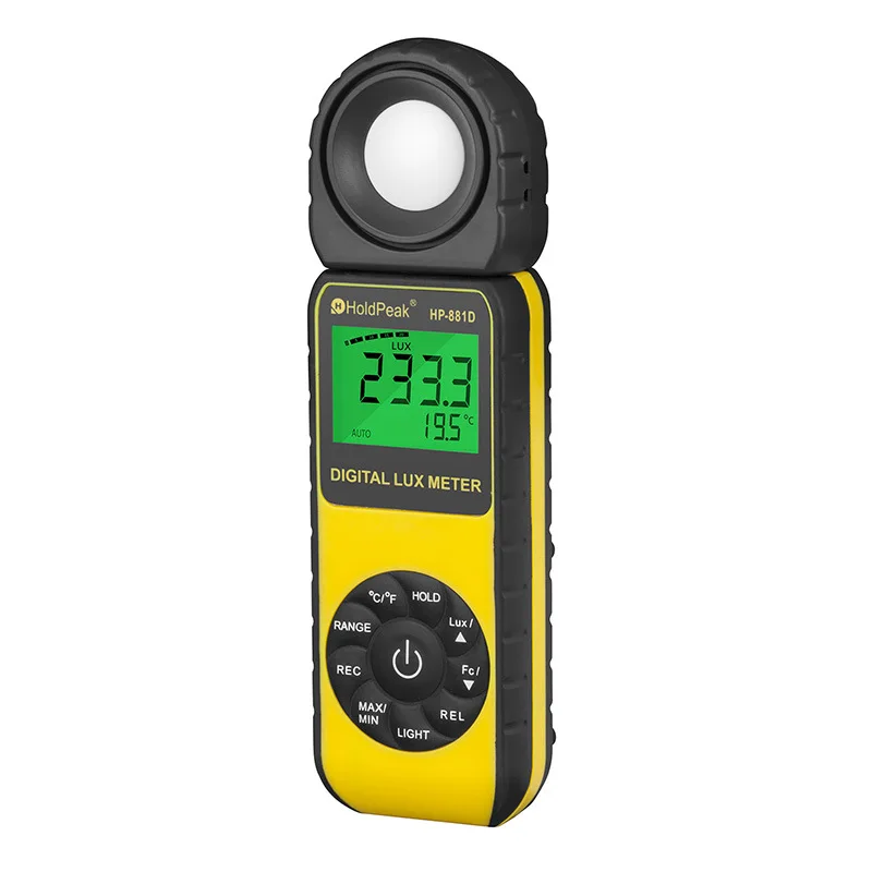 Новый цифровой люксовый метр HoldPeak HP 881D 4000000 Люкс/FC выбор Высокоточный Цифровой
