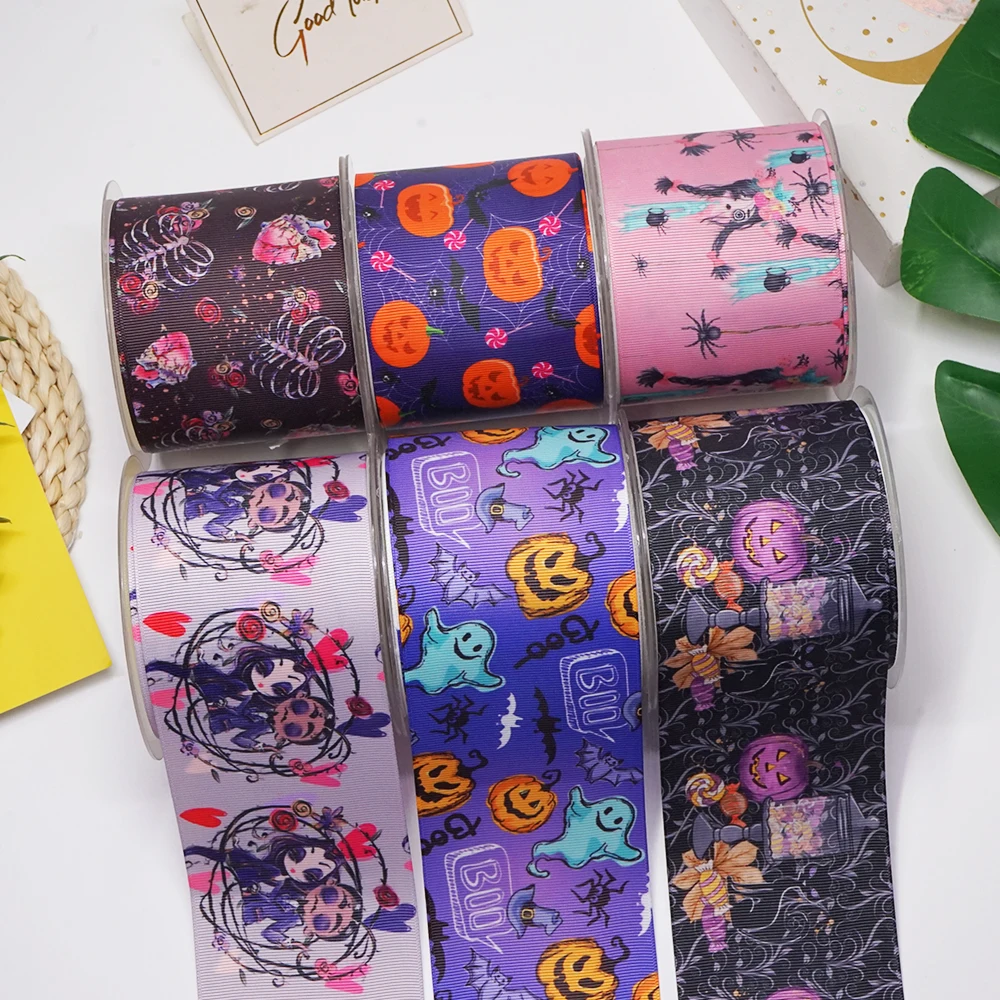 

DIY мультфильм Хэллоуин печатные Крупные строительные принадлежности аксессуары для шитья 5 ярдов, плоские смолы 10 шт. 57626