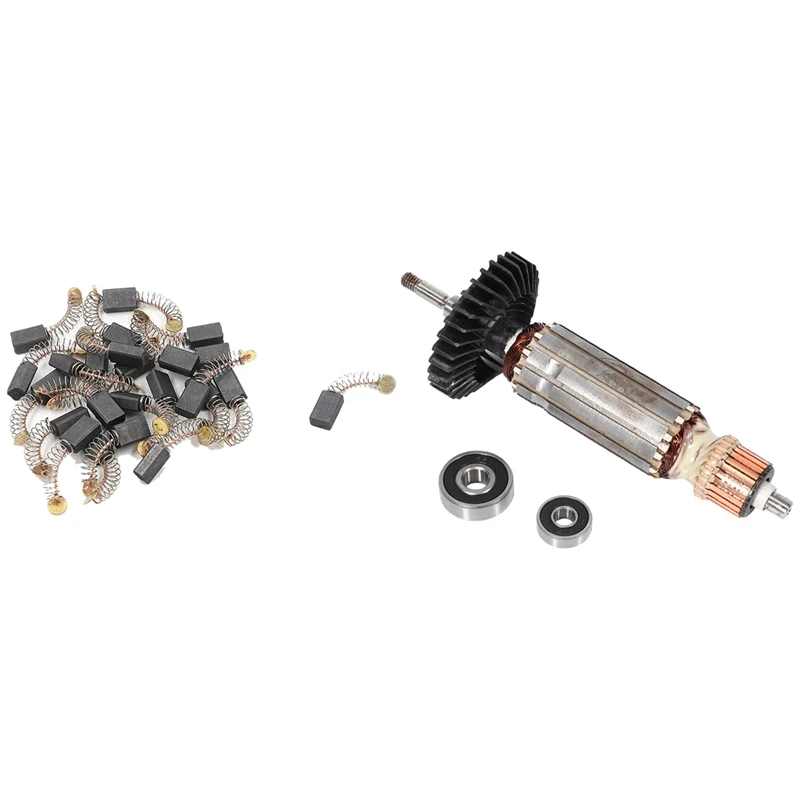 

1 Set Carbon Motor Brushes Electric Rotary Motor Tool & 1 Set AC220-240V Angle Grinder Armature Anchor