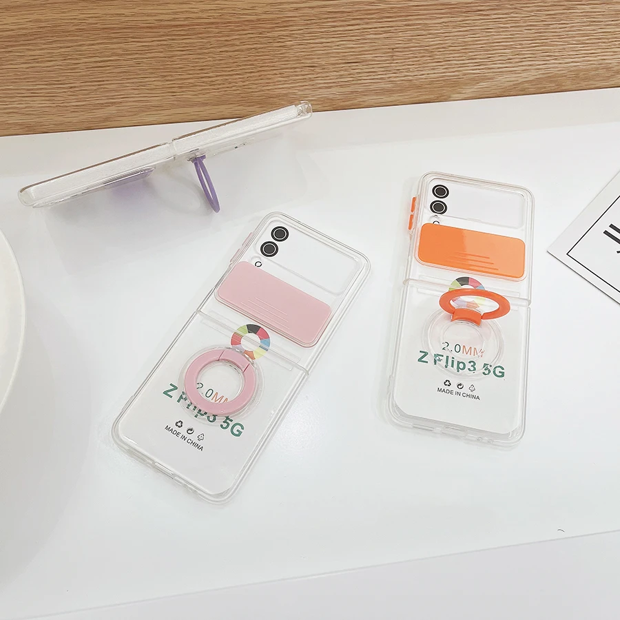 Прозрачный чехол для телефона с защитой объектива камеры Samsung Galaxy Z Flip 4