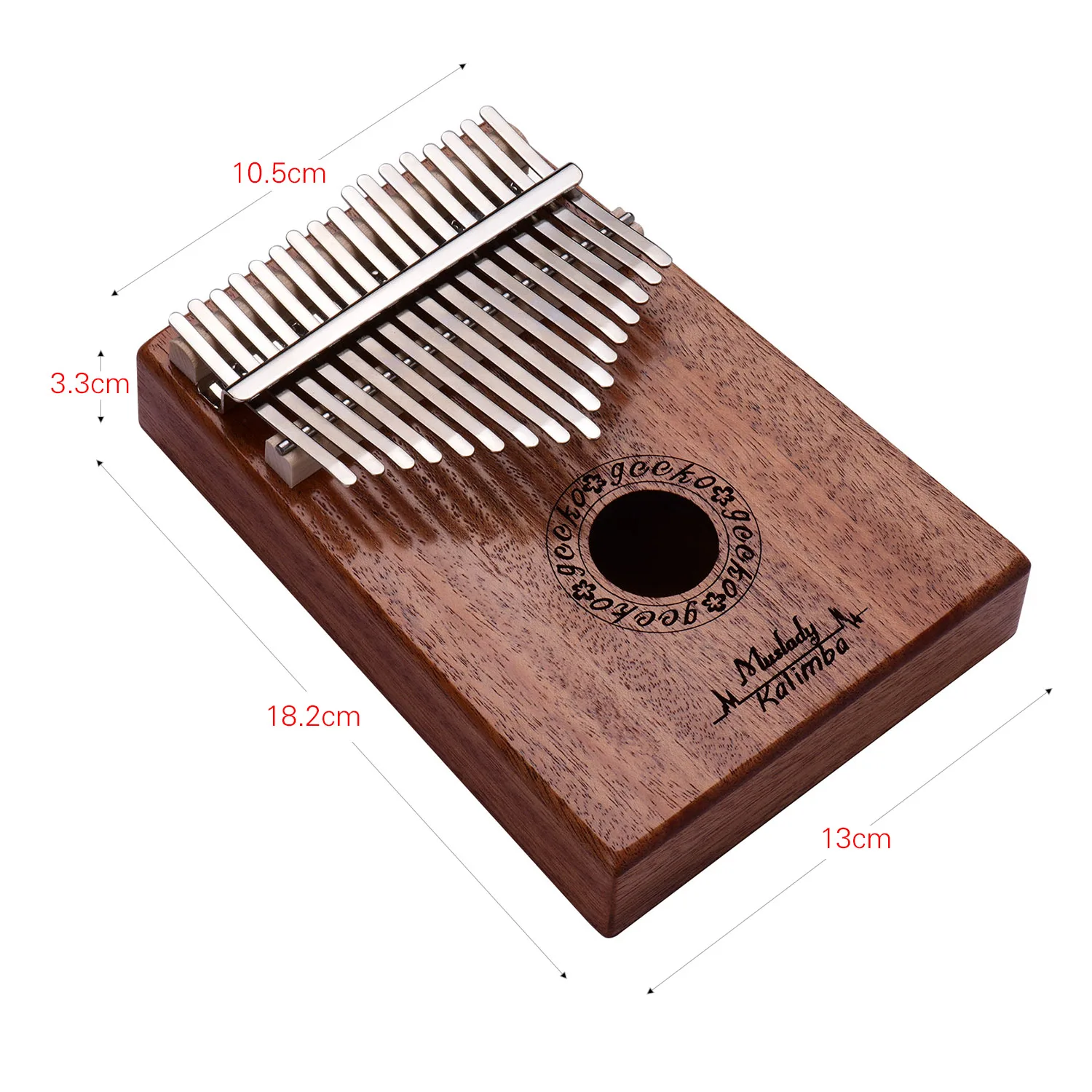 

Muslady 17 Keys Thumb Piano Kalimba Mbira Finger Piano Solid Wood Metal Material Musical Instrument Portable for Kids Beginner