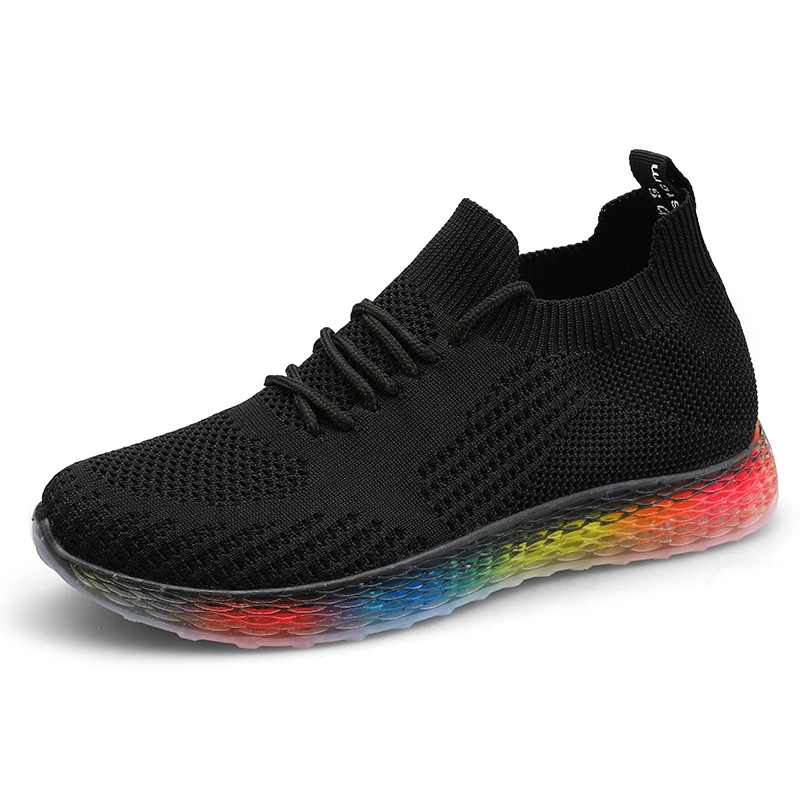 Hot Sale Cheap Tenis Feminino Women Gym Sport Shoes Women Tennis Shoes Female Stability Athletic Fitness Sneakers Trainers - Цвет: black