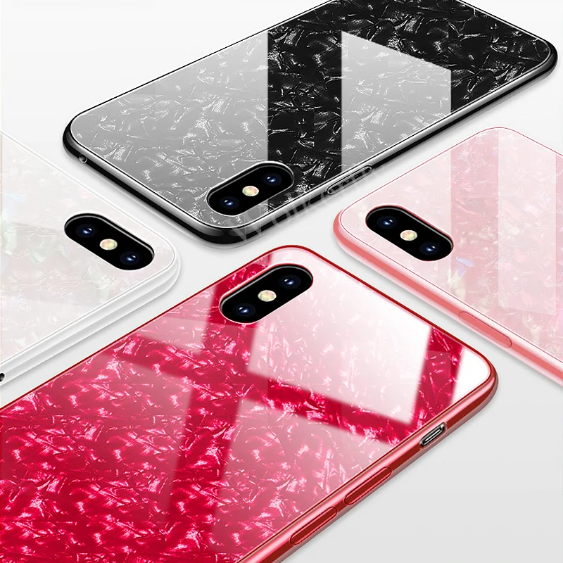 

Tempered Glass Hard Conch Shell Case For Xiaomi Mi 9T Pro Mi 9 SE Mi 8 Mi A2 Lite Mi 5X A1 Mix 2S Redmi K20 6 6A Note 5 6 7 Case