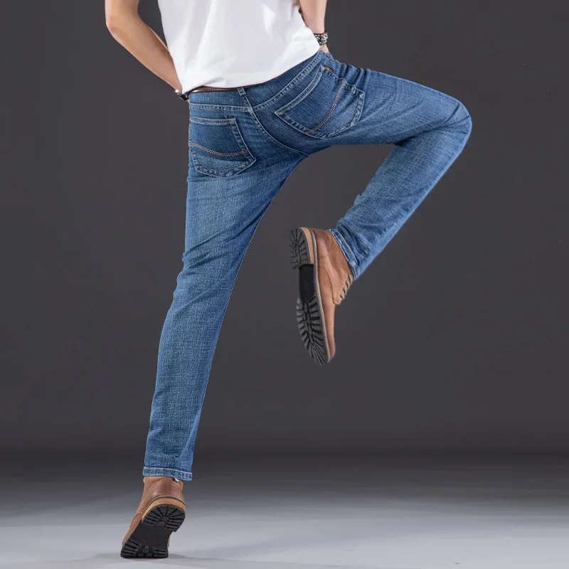 

men's straight jeans fashion Slim jeans men spring autumn brand jeans men's trousers Business Classic jeans for men 2020
