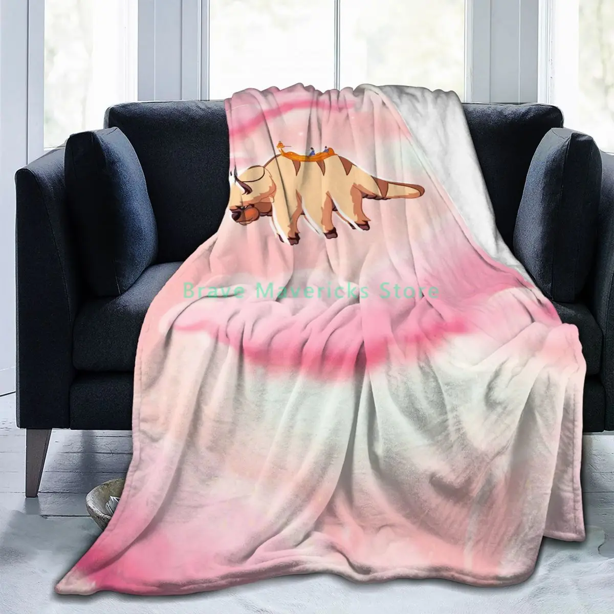 

A Couch Decor Cartoon Avatar Pink Cute Appa Throw Blanket Christmas Gifts For Girls Kids Daughter Blanket and Throws