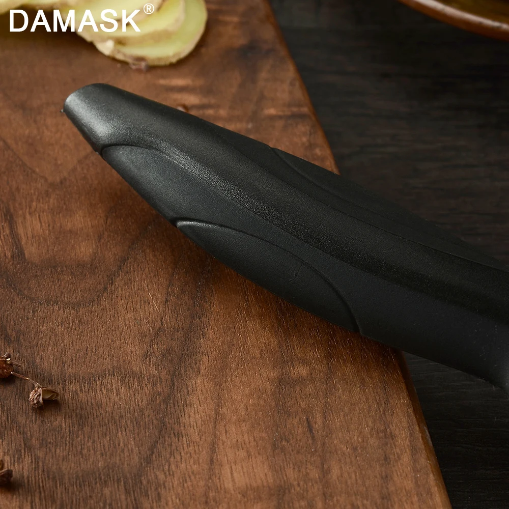 Дамасские кухонные ножи 6 шт. набор черных ножей из нержавеющей стали