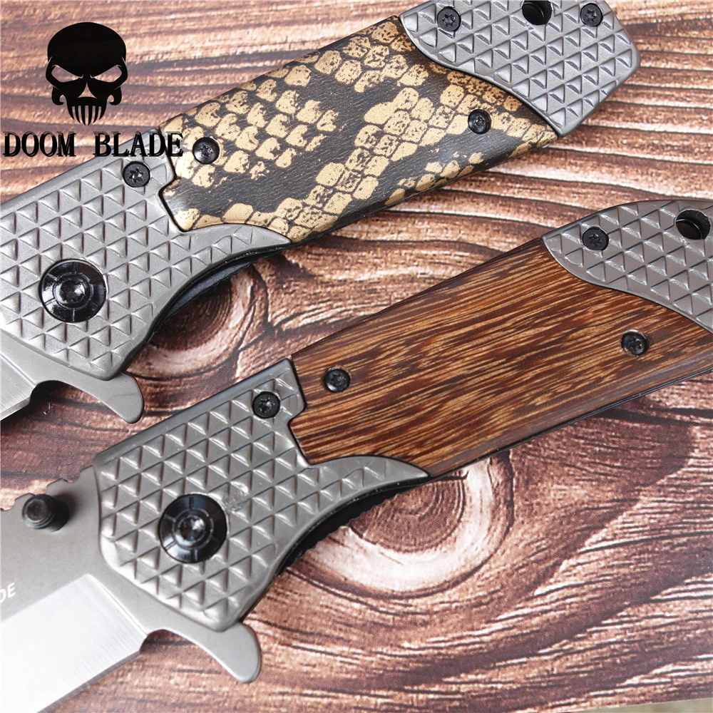 200 мм 5CR13MOV лезвие быстрооткрывающиеся ножи деревянная ручка складной нож